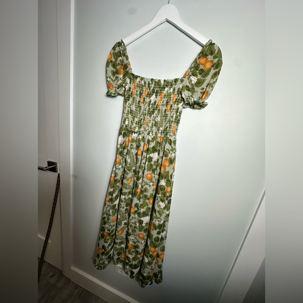 Reformation Inka Dress in Orange Grove Size XS - Picture 13 of 16